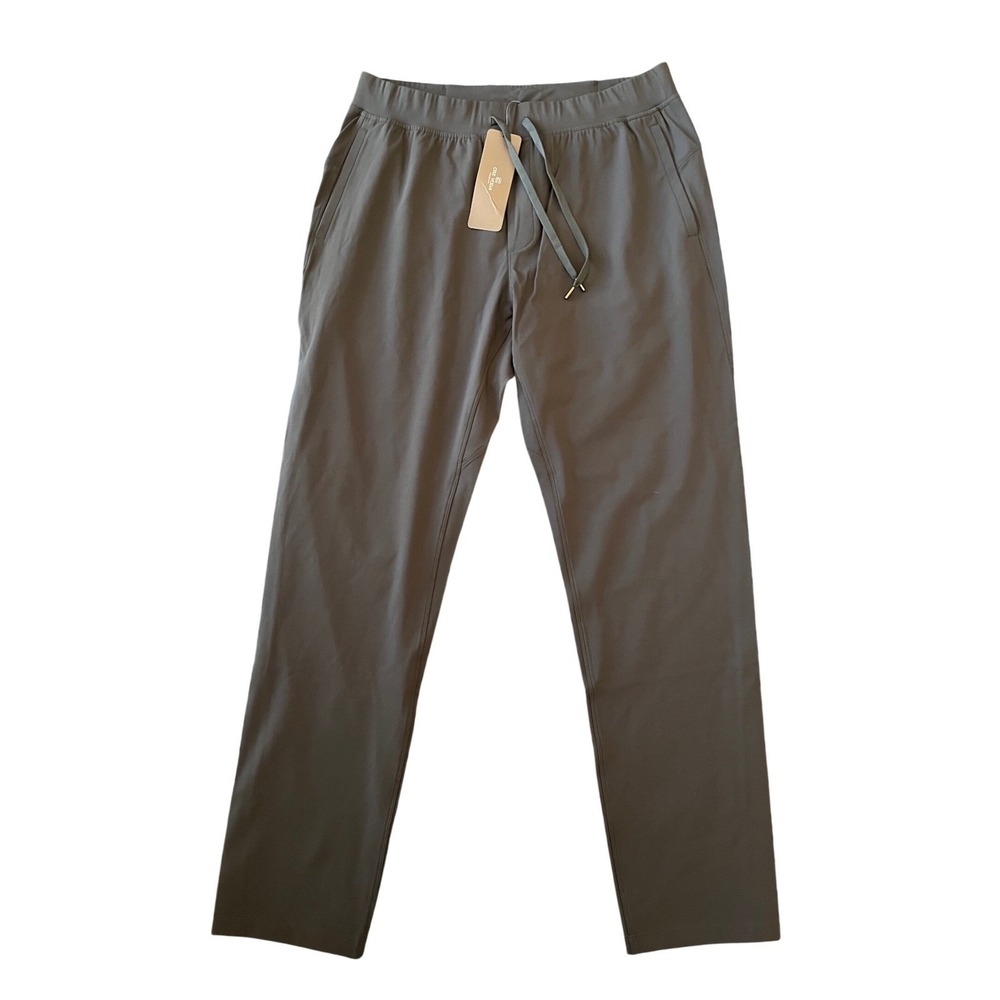 NEW! CRZ YOGA Mens Workout Pants Large Melanite Gray Athletic Gym Trousers NS013